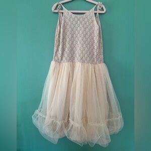 Elegant Tan Kids Formal Dress size 6 - Raised by Water
